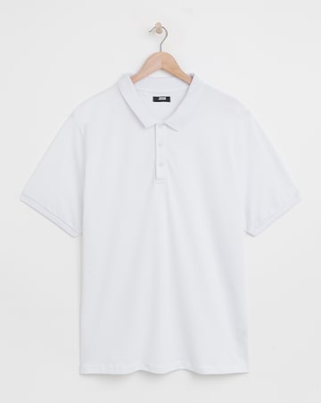 Pure Cotton Pique Polo-White