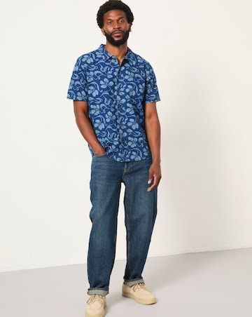 FatFace Hibiscus Print Shirt (Regular & Tall) - Indigo