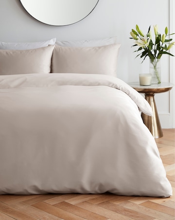 Faux Silk Matte Satin Champagne Duvet Set