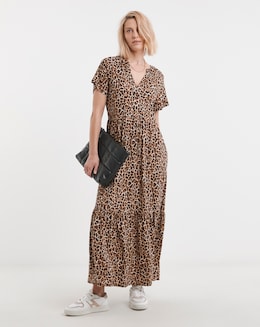 Notch Neck Maxi Dress