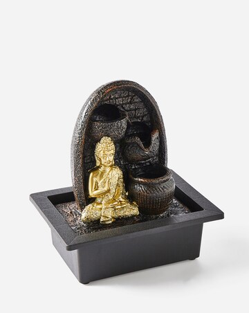 Golden Buddha Water Fountain with Cascading Bowls