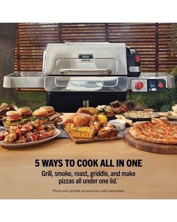 Ninja FlexFlame Outdoor Cooking System Barbecue PG301UK Black/ Silver