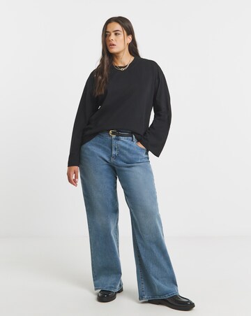 Black Pure Cotton Long Sleeve Top