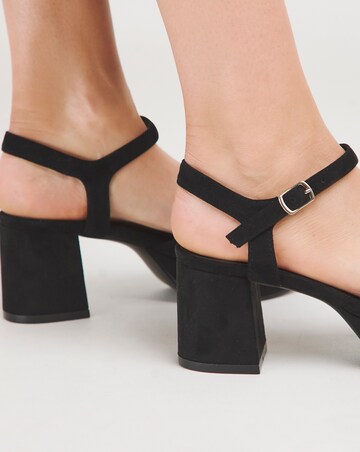 Francine Strap Detail Block Heel Platform Sandal - Wide Fit (E)