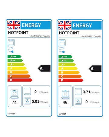 Hotpoint HDM67G9C2CW/UK Dual Fuel Double Cooker - White