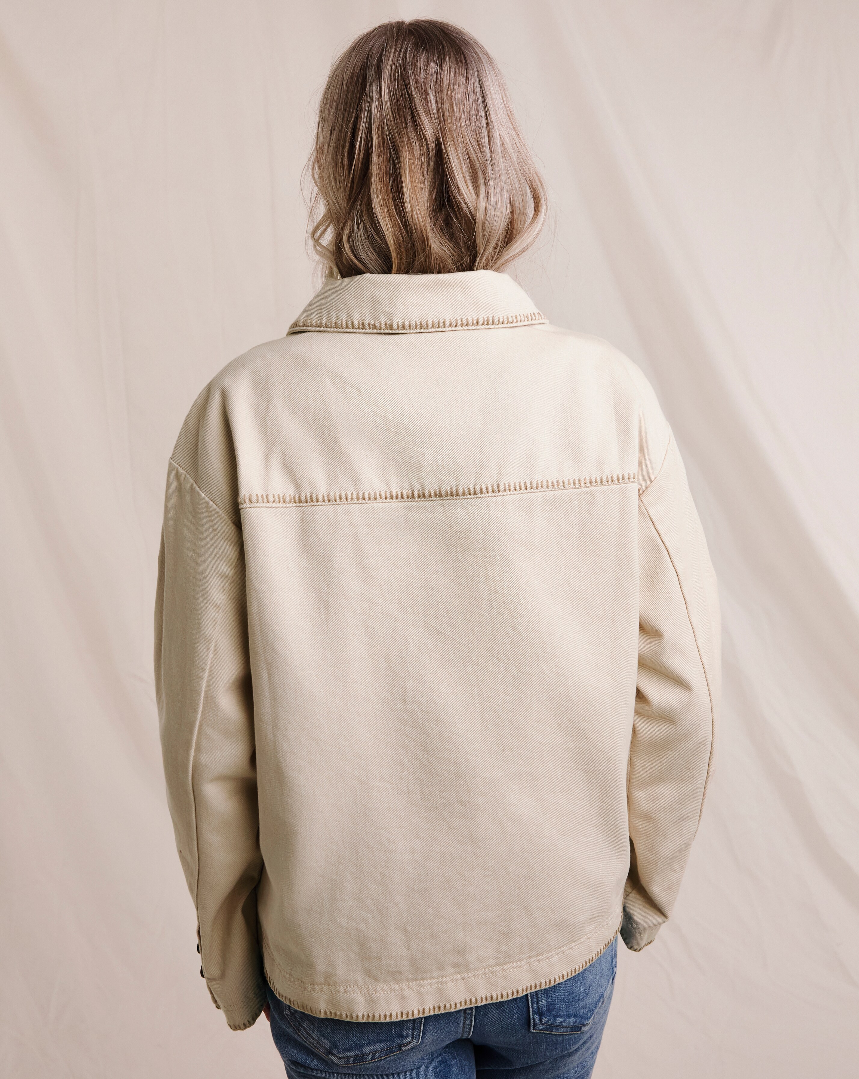 Julipa Blanket Stitch Denim Jacket | Ambrose Wilson