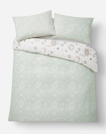 Summer Celestial Cotton Blend Reversible Duvet Cover Set