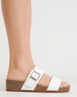 Lima Leather Buckle Footbed Mule - Extra Wide Fit (EEE)