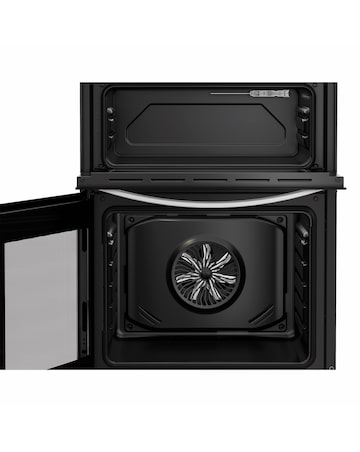 Indesit ITE6VMW 60cm Electric Twin Cooker with Ceramic Hob - White