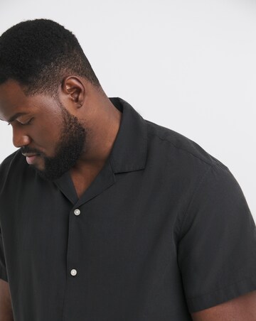 Jack & Jones Breeze Linen Blend Resort Shirt - Black