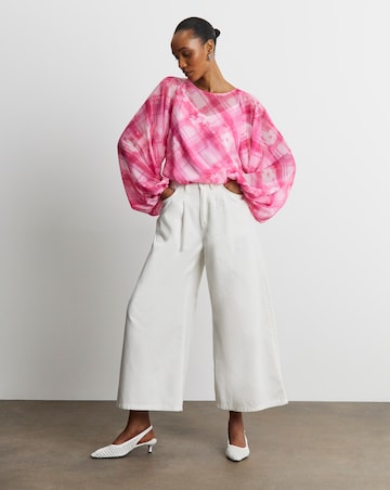 Joanna Hope Check Print Blouse