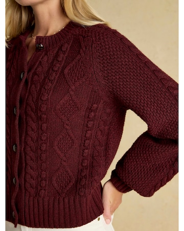 Joules Rafferty Cable Knit Cardigan