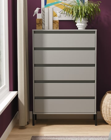 Sloan Ready Assembled 5 Drawer Chest