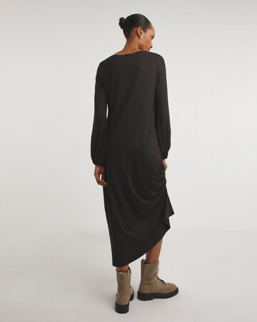 Soft Touch Balloon Sleeve Jersey A-Line Dress