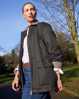 Charcoal Relaxed Waxed Jacket