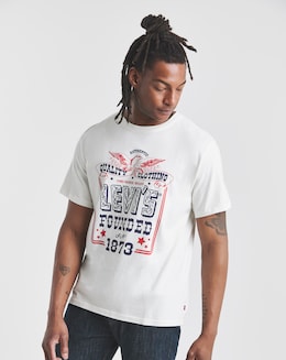 Levi's Short Sleeve Relaxed Fit Graphic T-Shirt - Natural