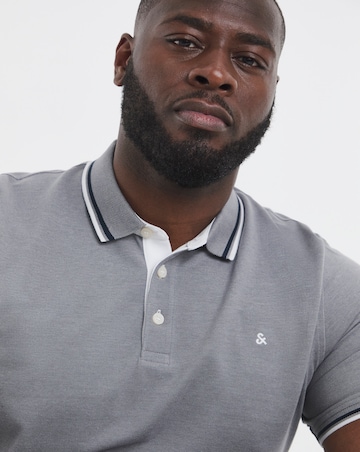 Jack & Jones Premium Paulos Tipped Polo - Grey