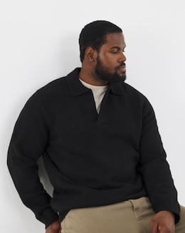 Jack &amp; Jones Soho Ollie Knit Split Neck