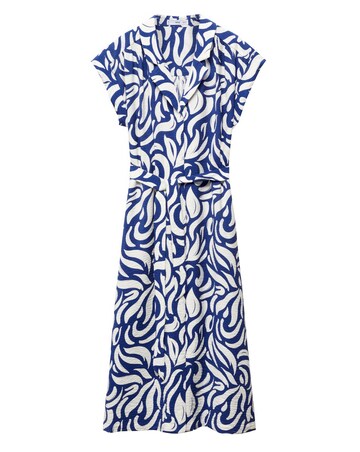 Mango Bow Shirt Midi Dress