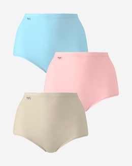 Sloggi 3Pack Cotton Basic Maxi Knicker, Brights or Pastels