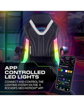 X Rocker Fury 2.1 Audio LED Console Gaming Chair for Juniors - Black