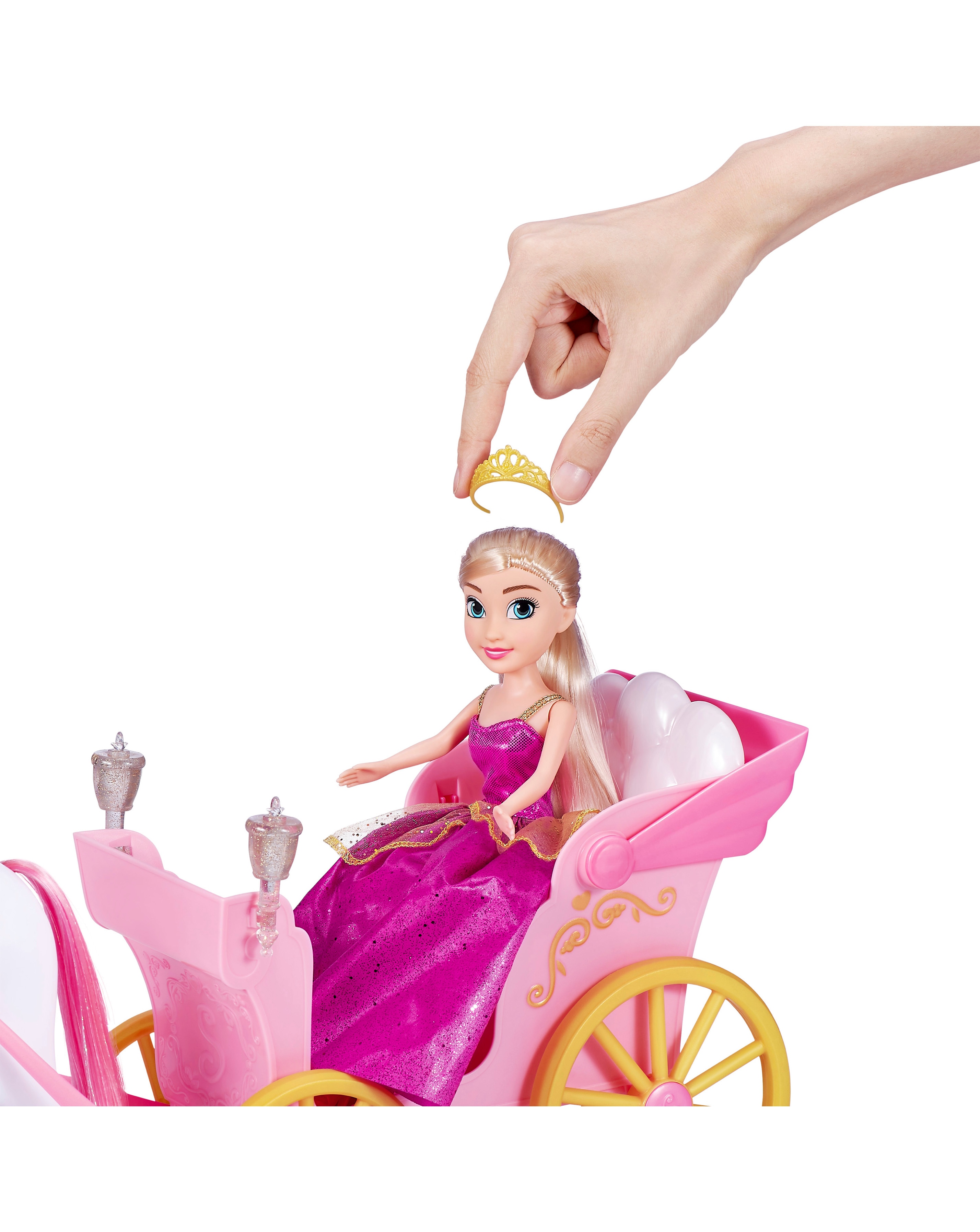 Sparkle Girlz Princess Doll with Unicorn Carriage
