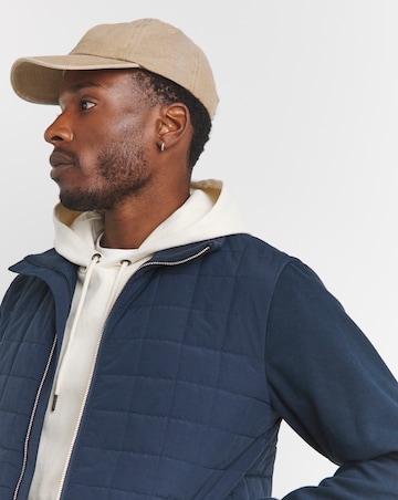 Navy Padded Hybrid Jacket