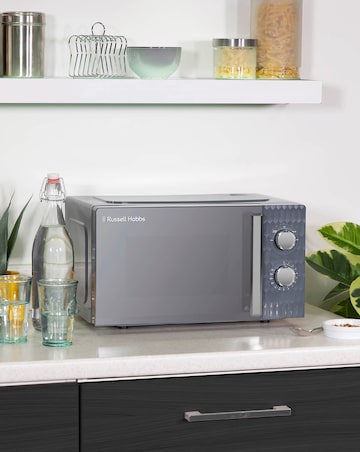 Russell Hobbs RHMM715G 17Litre Textured Honeycomb Manual Microwave- Grey
