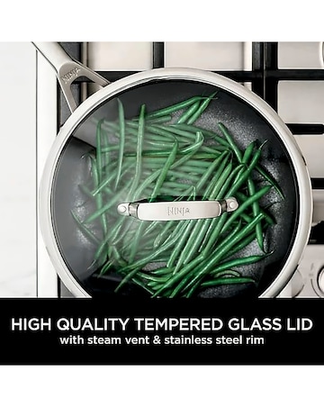 Ninja Foodi ZEROSTICK Stainless Steel 16cm Saucepan with Lid