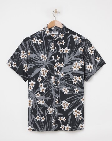 Jack & Jones Hawaii Floral Shirt - Black