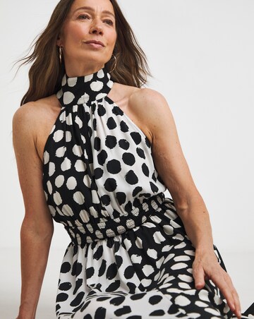 Joe Browns Stunning Halterneck Polka Dot Maxi Dress