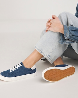 Millie Classic Lace Up Trainers - Wide Fit (E)
