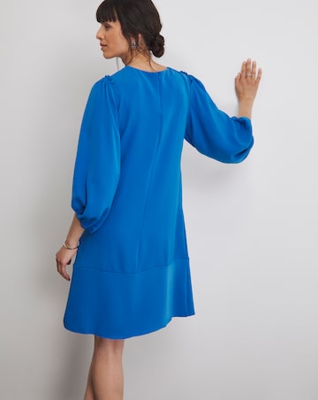 Joanna Hope Cobalt Balloon Sleeve Shift Dress