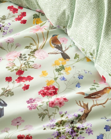 RHS x Catherine Lansfield Birds in Bloom Soft Touch Floral Duvet Cover Set