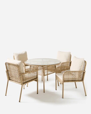 Vienna Open Weave 4 Seater Dining Set