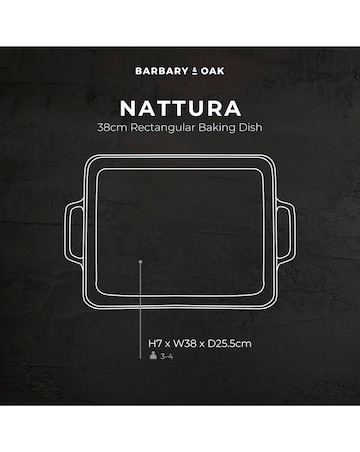Barbary & Oak Nattura 38cm Baking Dish Teal