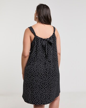Mono Spot Textured Jersey Smock Dress