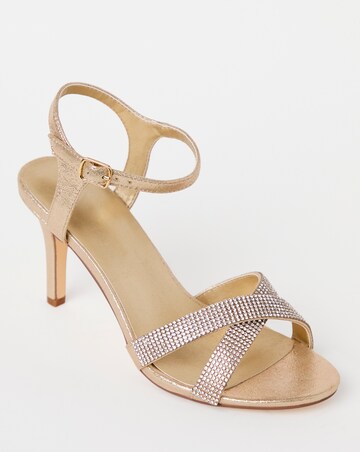 Joanna Hope Diamante Crossover Heeled Sandal Extra Wide EEE Fit