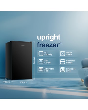 Fridgemaster MUZ4860EB Under Counter Freezer - Black E Rated