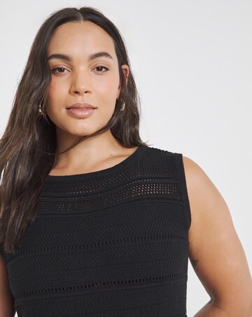 Simply Be Black Crochet Midi Dress