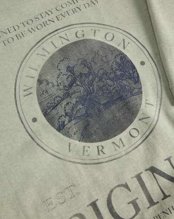 Jack & Jones Vermont Originals Back Graphic T-Shirt - Khaki