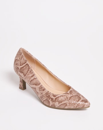 Kayla Flexi Sole Kitten Heel Court Shoe - Extra Wide Fit (EEE)