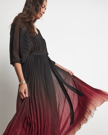 Joanna Hope Ombre Print Pleated Dress