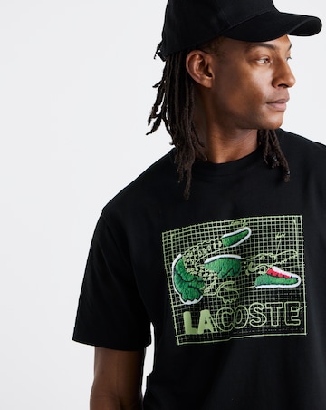 Lacoste Short Sleeve Graphic Croc T-Shirt - Black