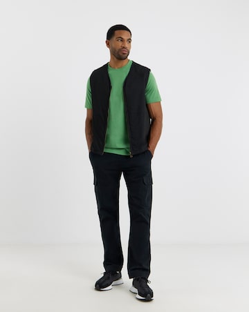 Pure Cotton Crew Neck T-Shirt Long-Green