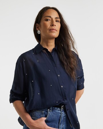 Embellished Long Sleeve Shirt