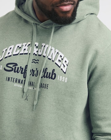 Jack & Jones Logo Hoodie - Green