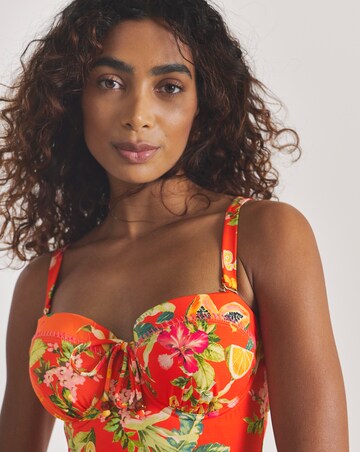 Figleaves Bandeau Underwired Tummy Control Swimdress