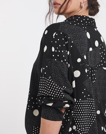 Mono Spot Long Sleeve Relaxed Shirt