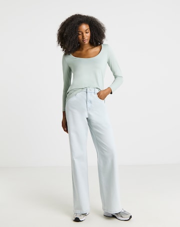 Sage Supersoft Scoop Neck Top